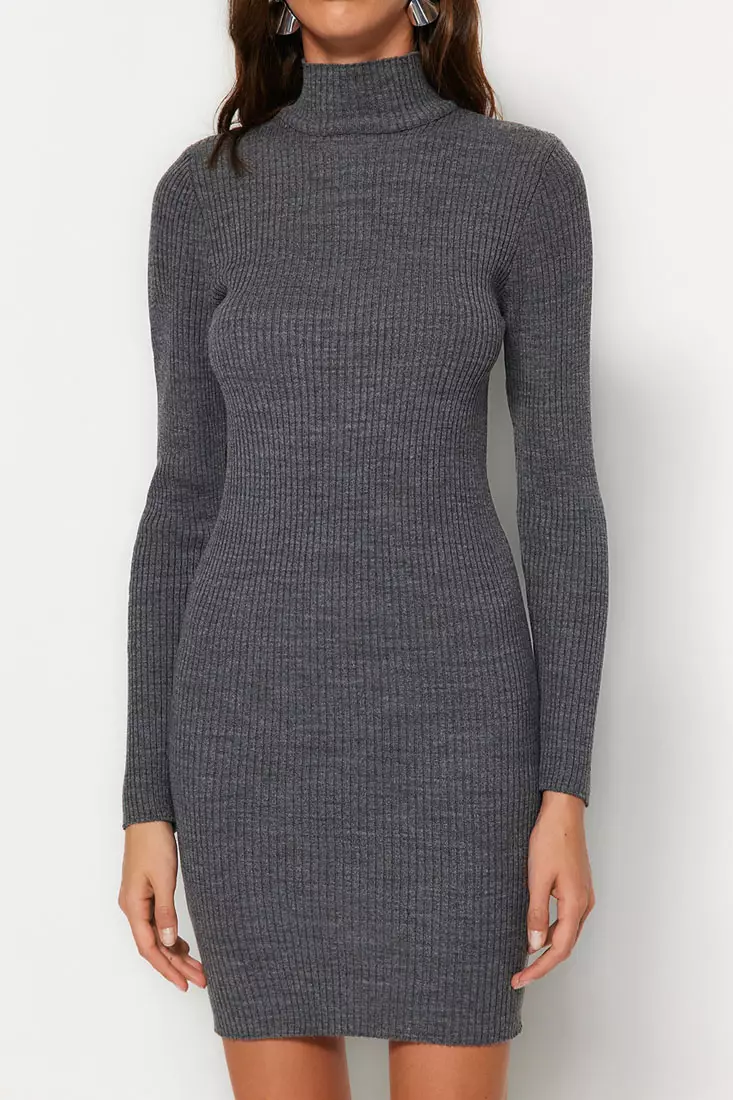 Buy Trendyol Mock Neck Knit Dress 2024 Online ZALORA Singapore