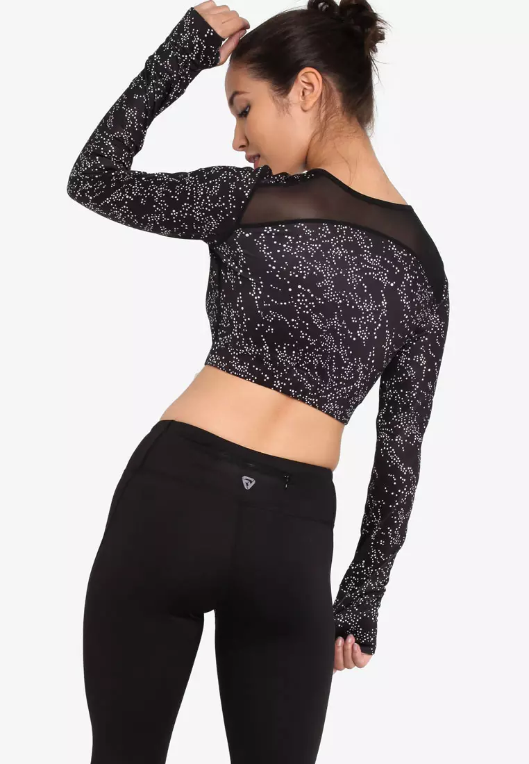 Buy Forever Young Crop Top Long Sleeve Sports Bra Online