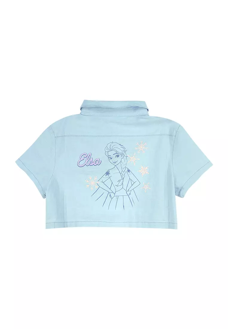 Buy Disney Girls Frozen Elsa Button Down Shirt 2023 Online ZALORA Philippines