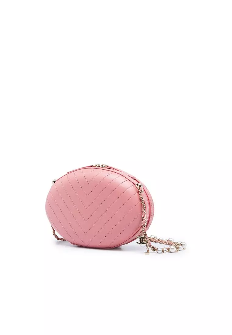 Pre-Loved Chanel Chevron Stitched Calfskin La Pausa Evening Bag