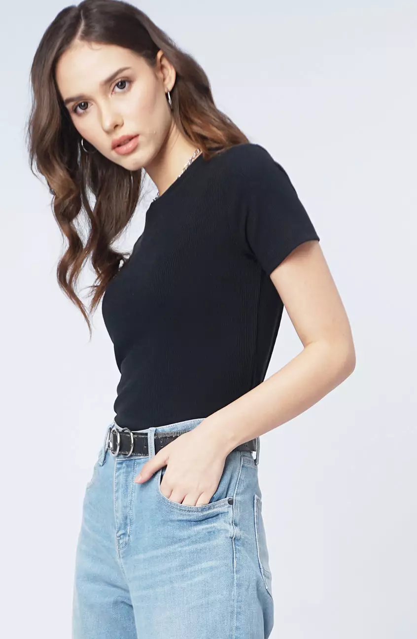 Kaos Wanita Bona Black