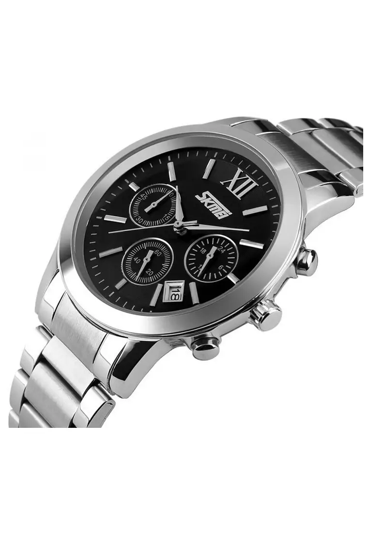 Jam Tangan Casual Analog Pria Waterproof 30m Strap Tali Material Stainless KO84 ORIGINAL