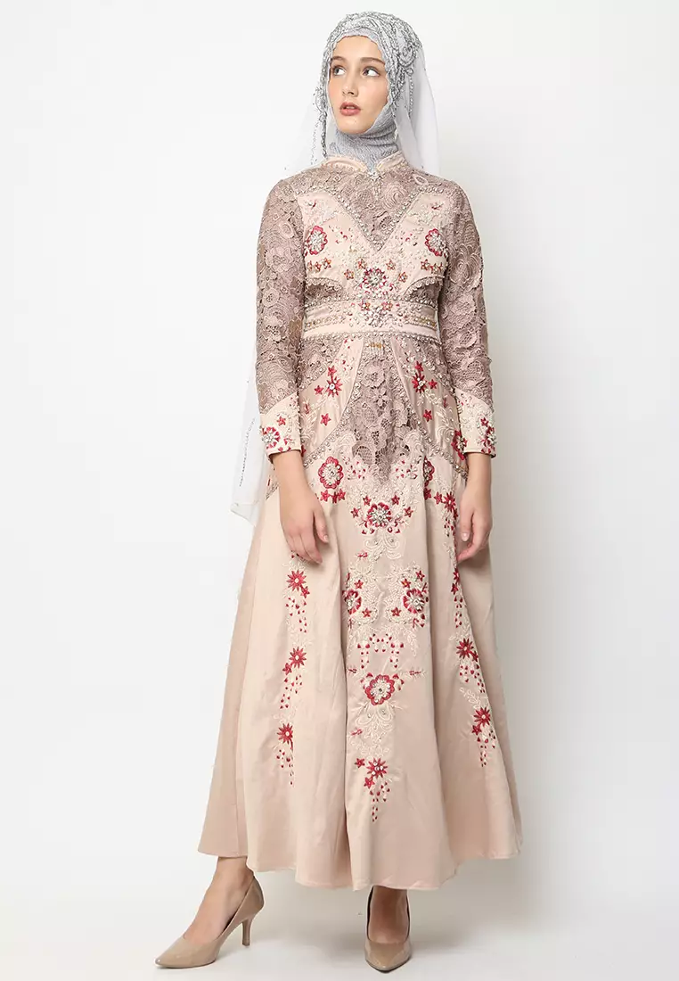 Bibiq Gamis Brokat Satin