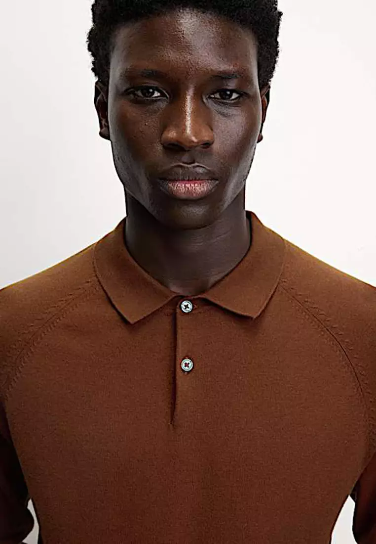 Cotton Rich Knitted Polo Shirt