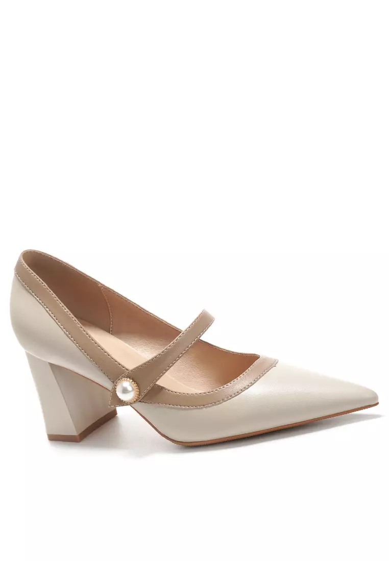 Discount on Twenty Eight Shoes  shoes - SKU: 7CM Pearl Strap Microfiber Leather Mary Jane Shoes BY873-2