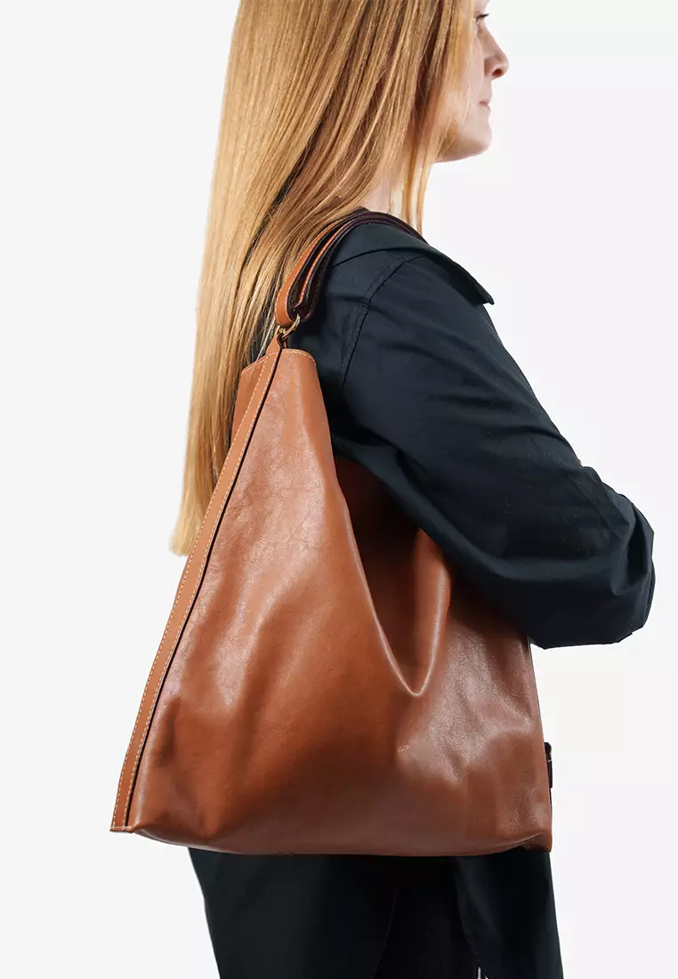 Slouchy Hobo Bag - Caramel