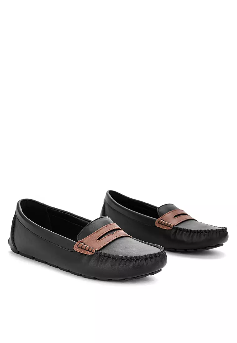 Sperry Women's Katherine Penny Leather Black Med Tan