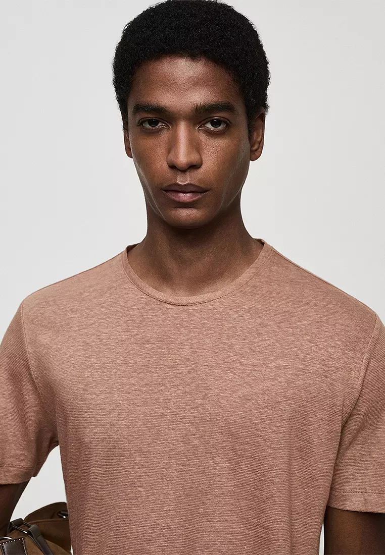 Regular-Fit Linen T-Shirt