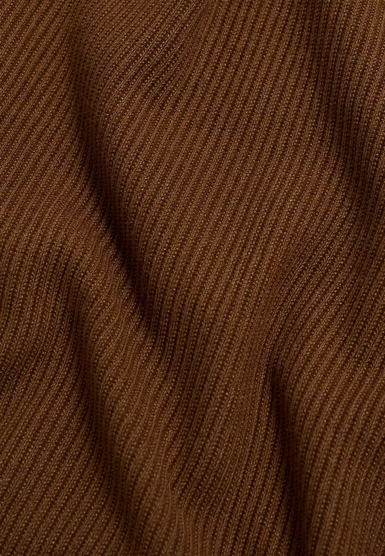 Ribbed Cotton Knitted Sweater