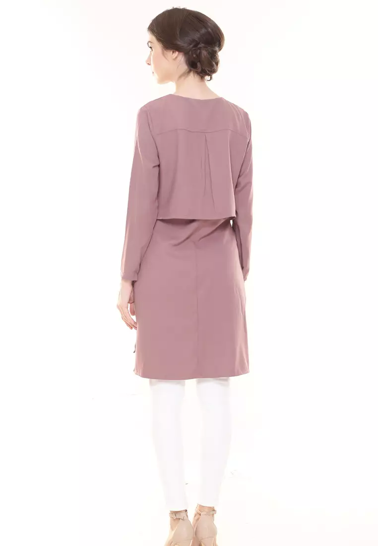 Aubrey Long Top Nursing Friendly in Dusty Pink