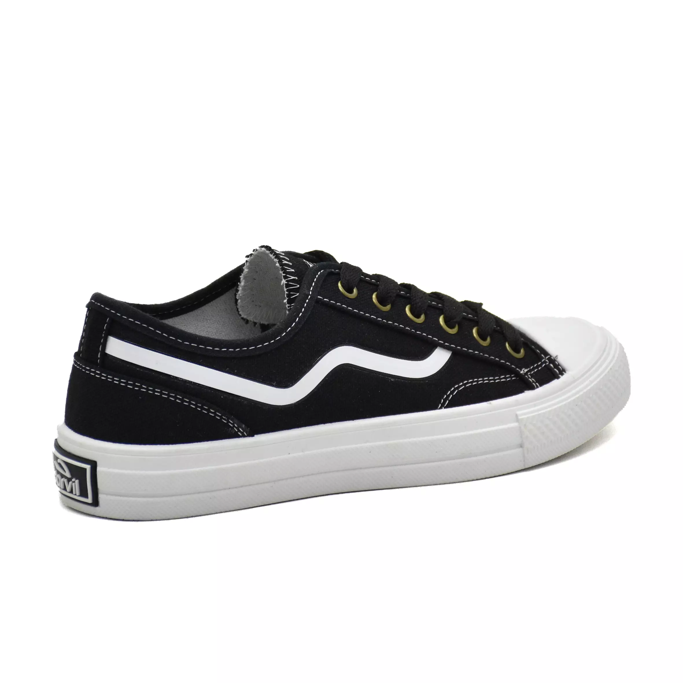 Carvil Sepatu Pria Vinite Low Black/White