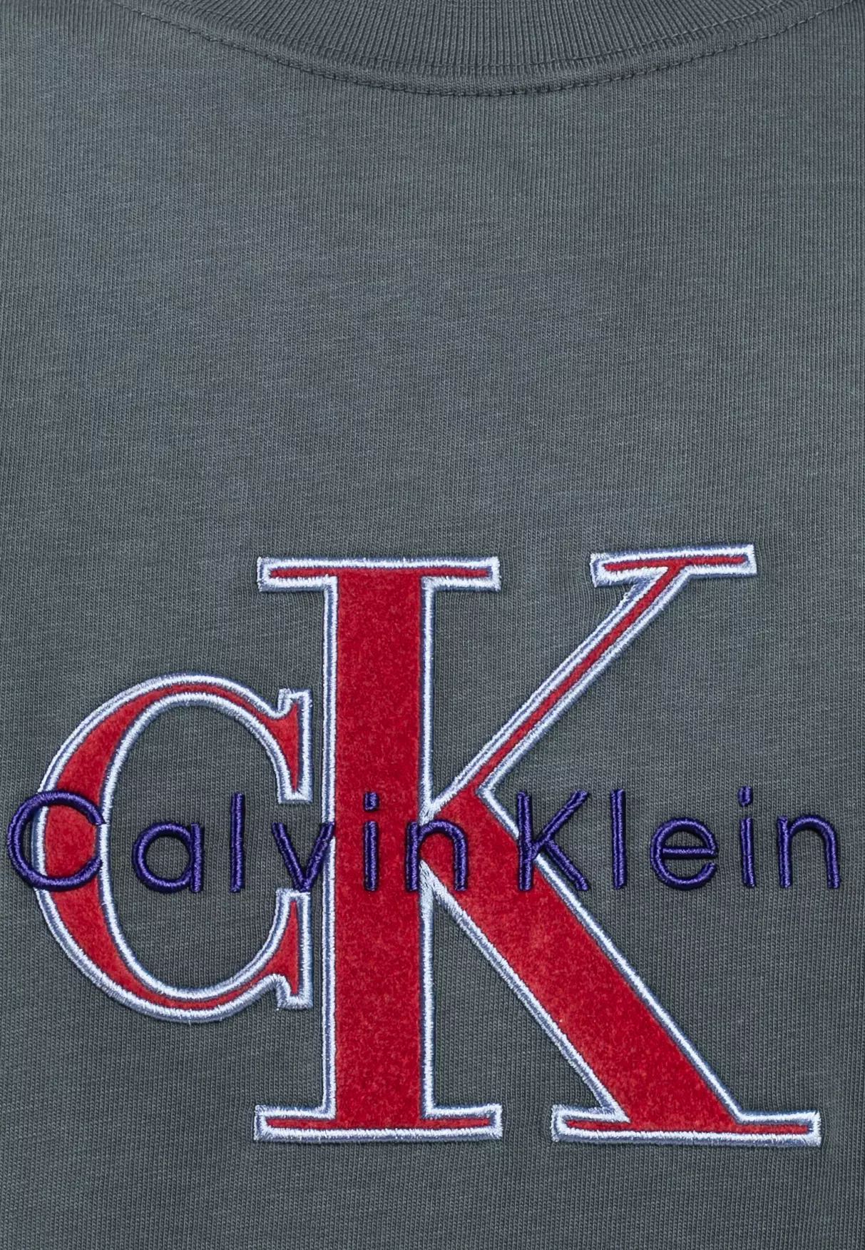 Long Sleeve 16s Jersey Tri-color Monologo Tee - Calvin Klein Jeans