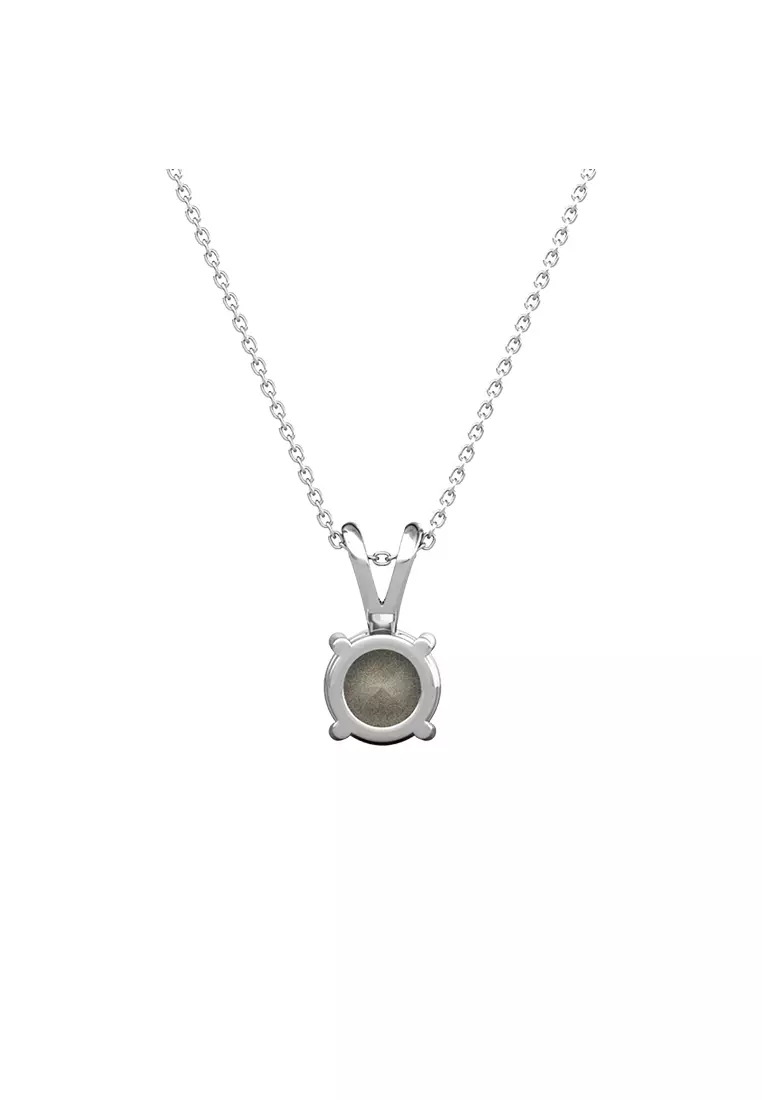 Vernice Stone Pendant Lilac Purple WG - Kalung Crystal by Her Jewellery