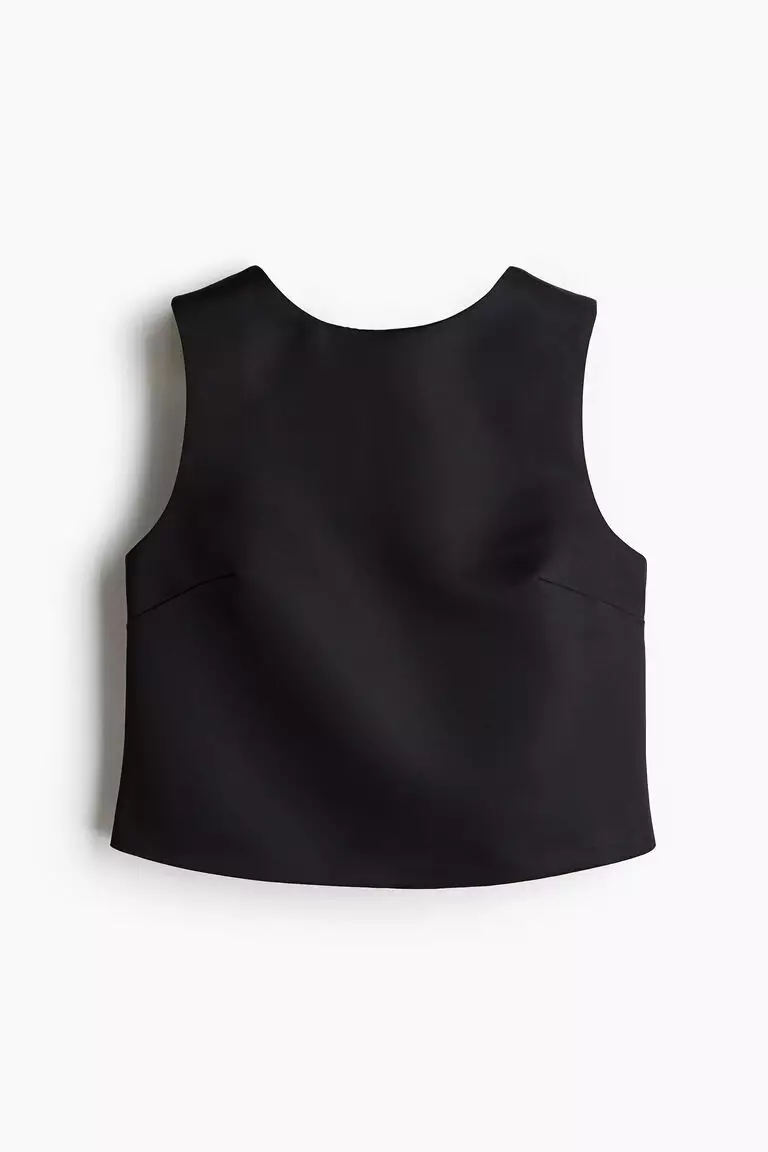 Jual H&M Bow-detail deep-back top Original 2025 | ZALORA Indonesia