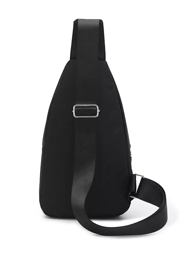Men's Chest Bag / Sling Bag / Crossbody Bag - Black