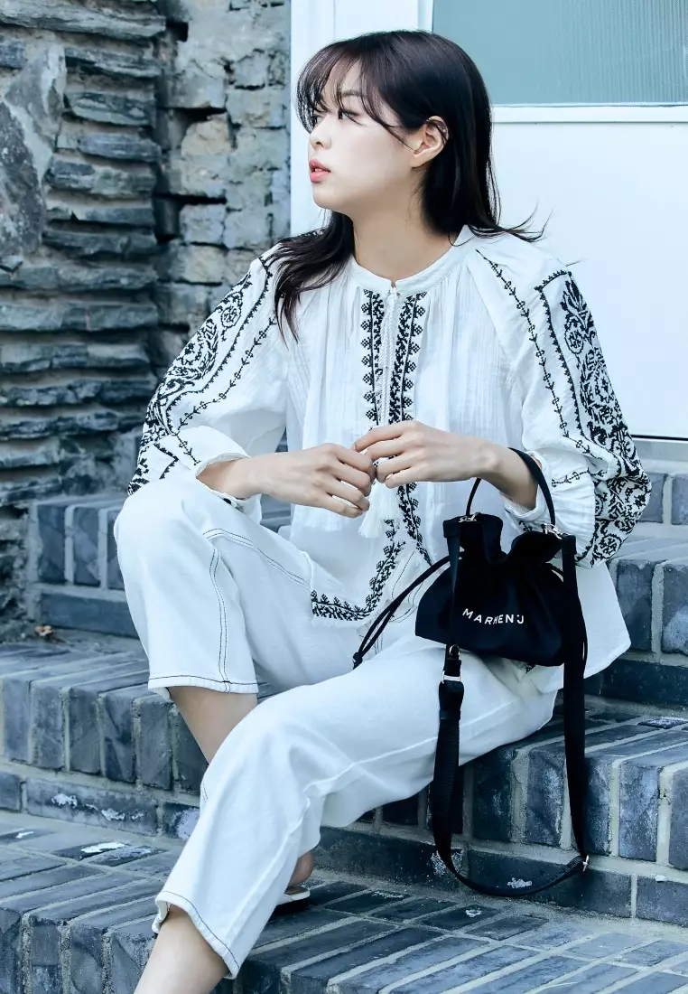 CHARRON Nylon Crossbody Bag Black