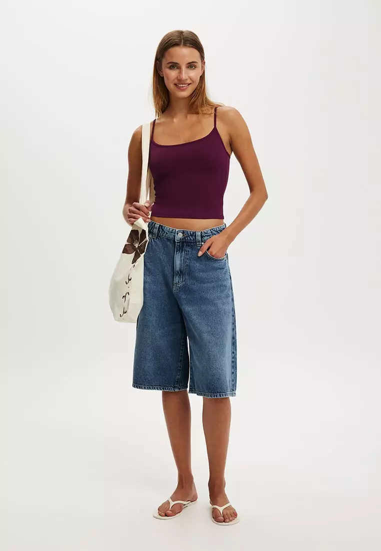 Lyocell Wide Denim Jorts