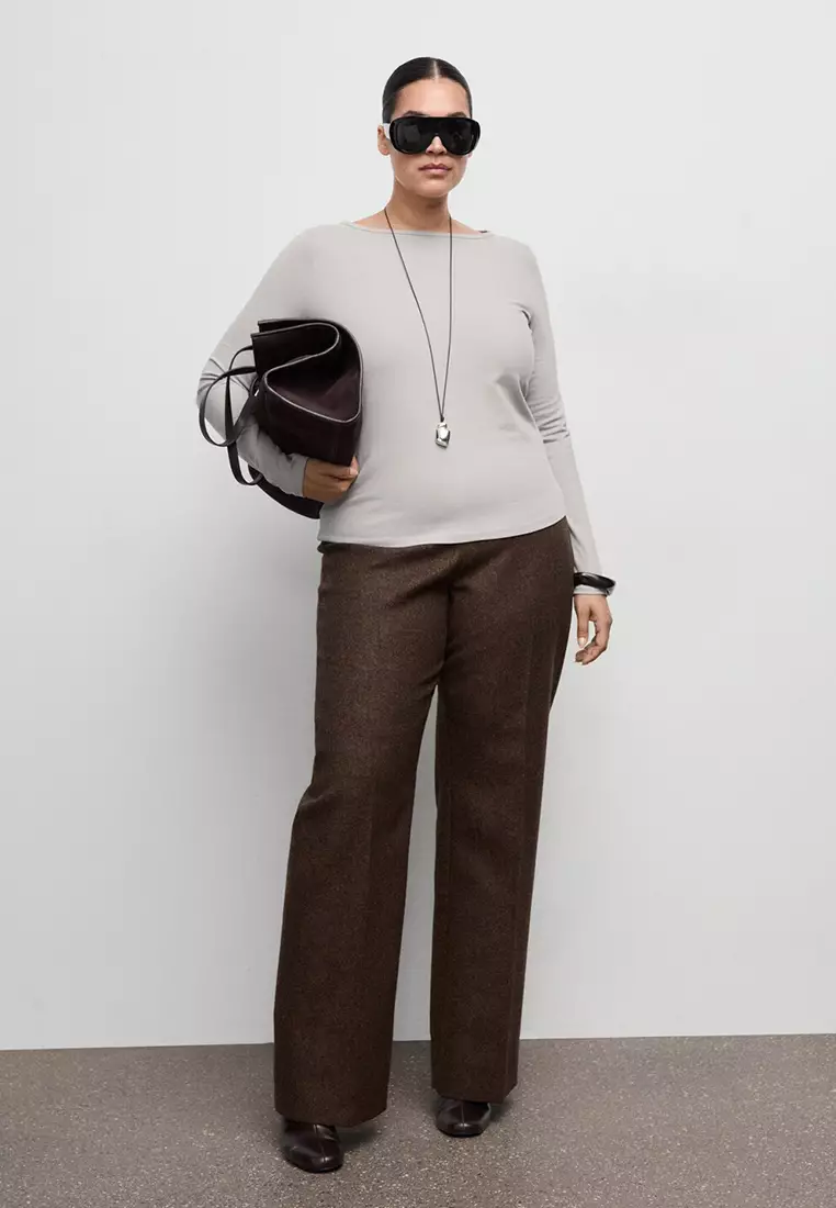 Cotton Boat Neck T-Shirt