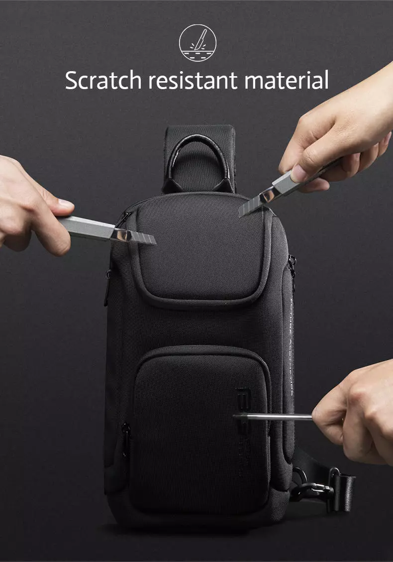 Bange BG7565 Tas Selempang Sling Bag Pria - BLACK