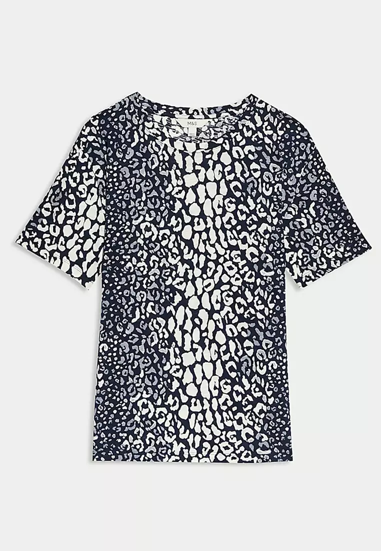 Cotton Modal Blend Printed T-Shirt