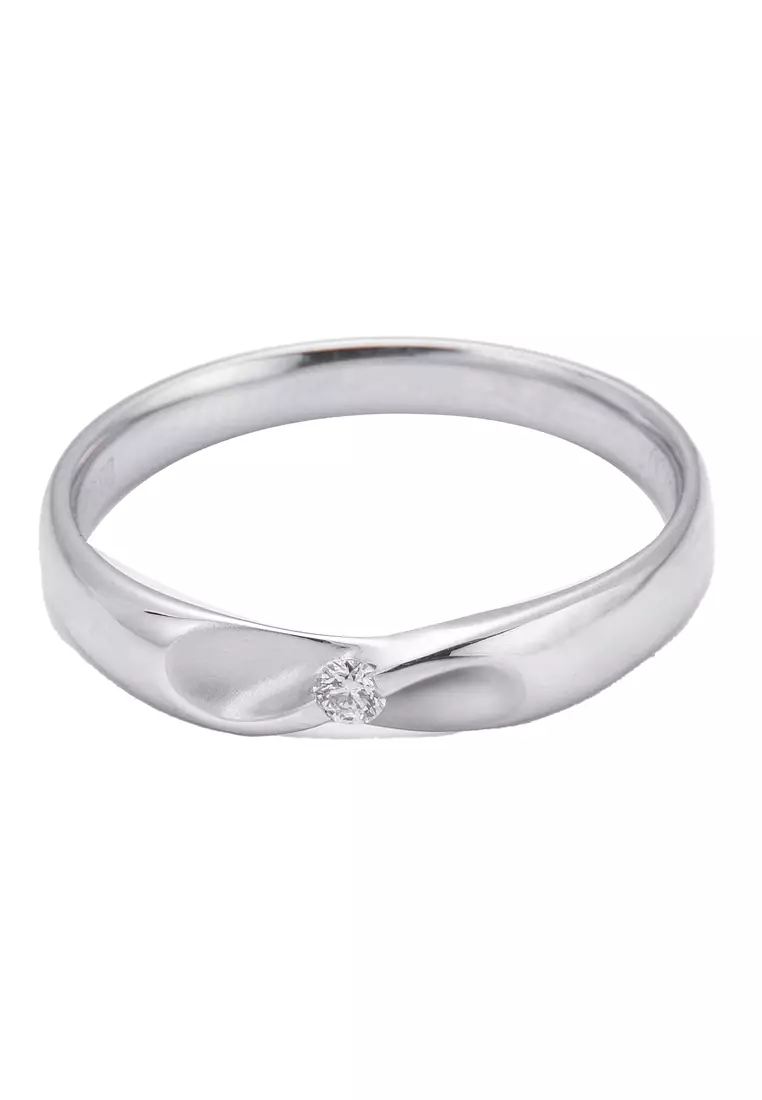 LITZ 18K White Gold  Diamond Ring  YF-YR7281