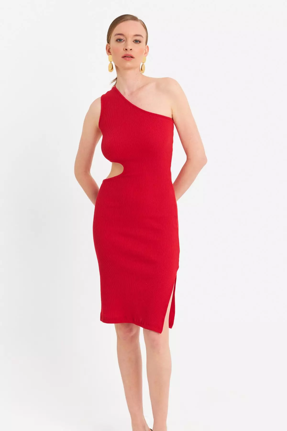 Glowing Beauty Stylish Asymmetrical Mini Dress