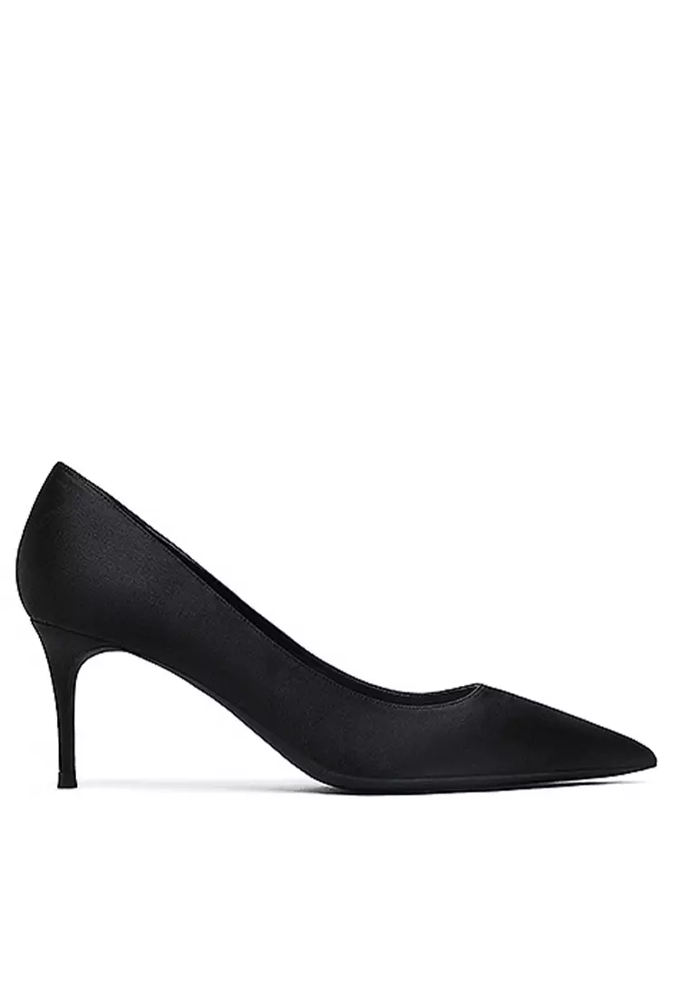 6CM Silk Fabrics Pointed High Heel Shoes HZL163