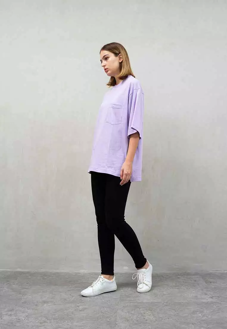 kaos oversized polos pria wanita oversize shirt lilac houseofcuff