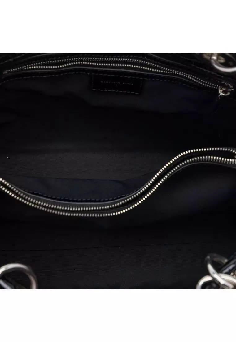 Pre-Loved Dior Large Patent Cannage Lady Dior Soft Shopping Tote
