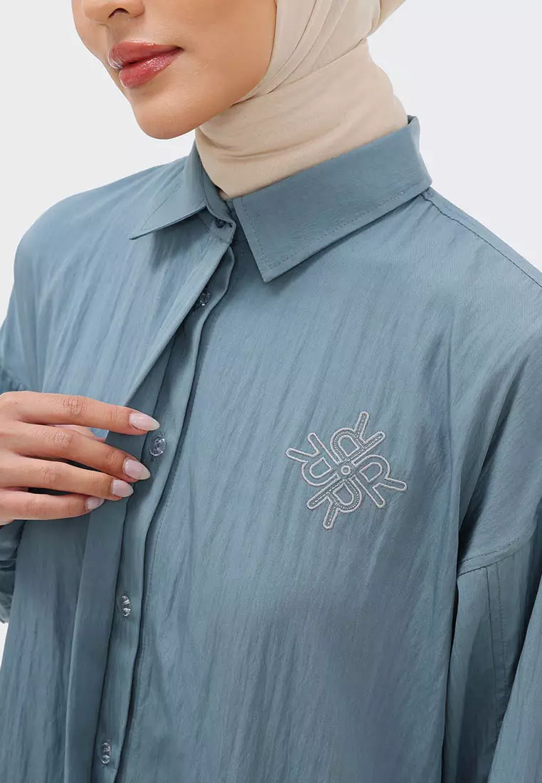 Ria Miranda Teal Adina Shirt