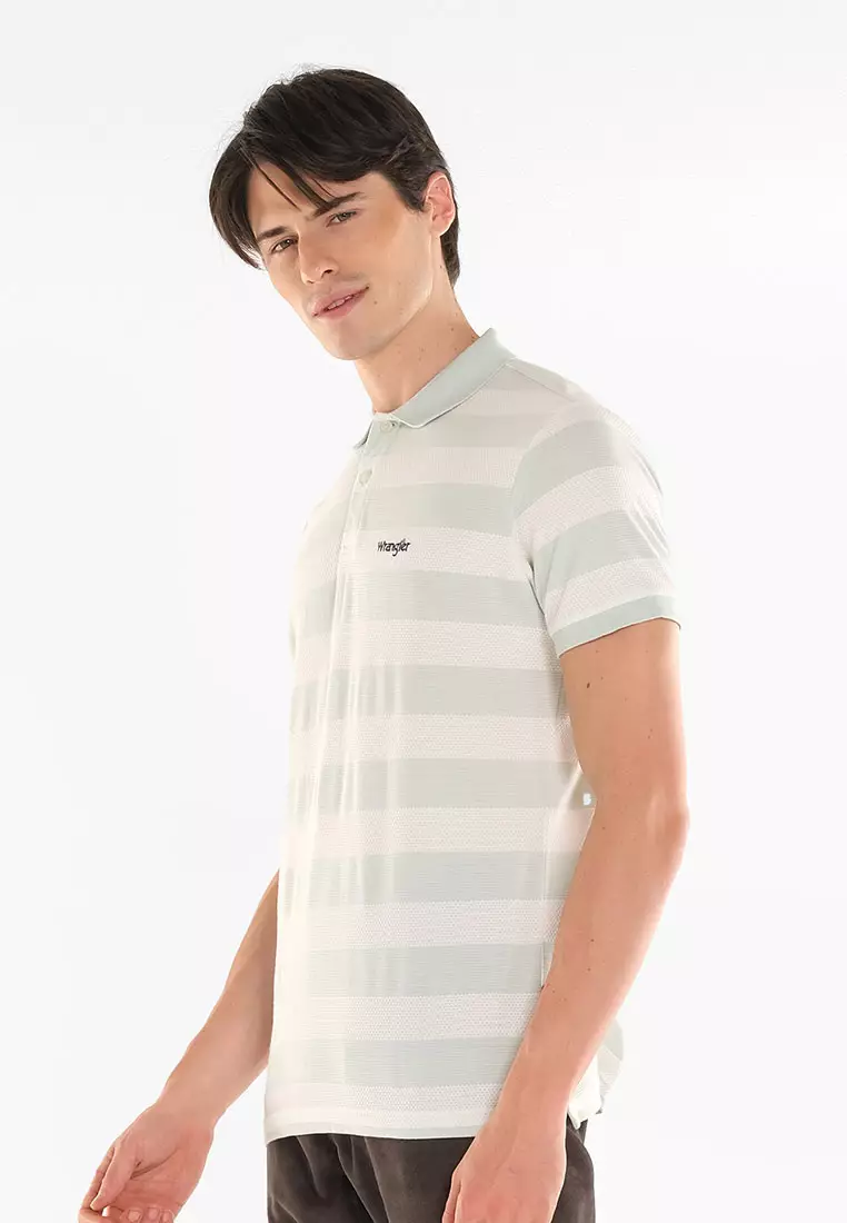 Wrangler Men's Stripe Polo Shirt