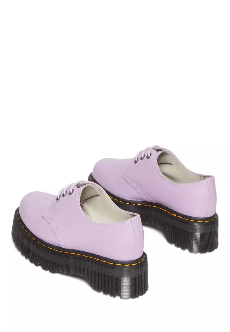 1461 II PISA LEATHER PLATFORM SHOES - PURPLE