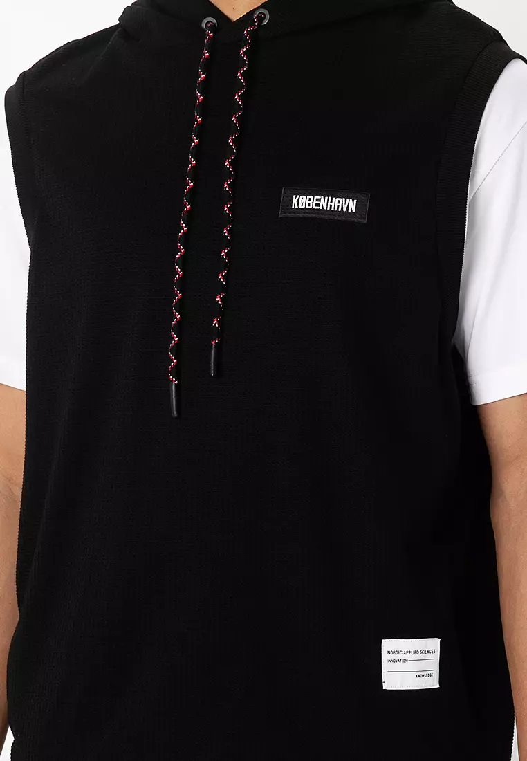 Waffle Hood Vest Set