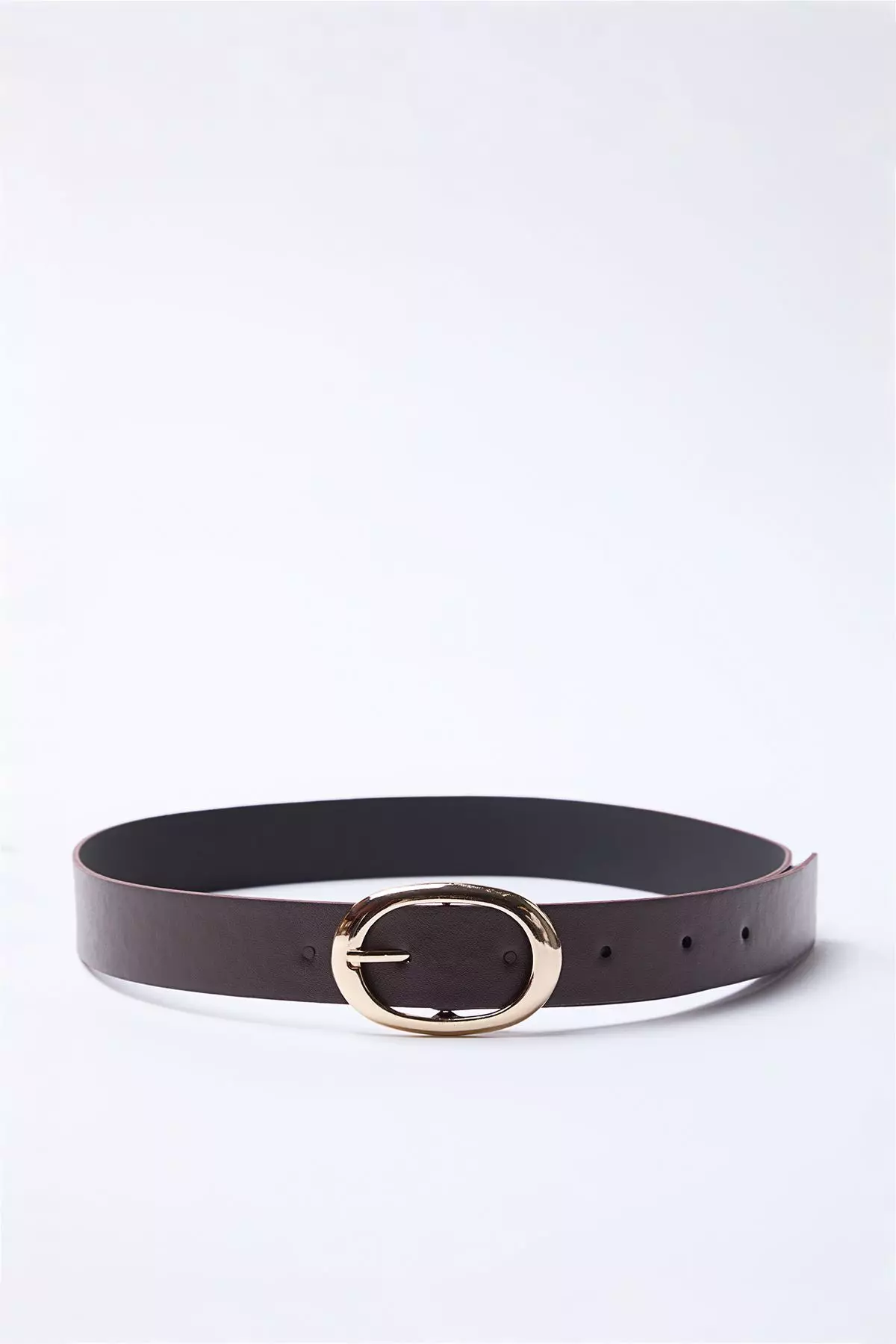 Black-Burgundy 2-Pack Leather Look Women's Belt TWOSS21KE0054
