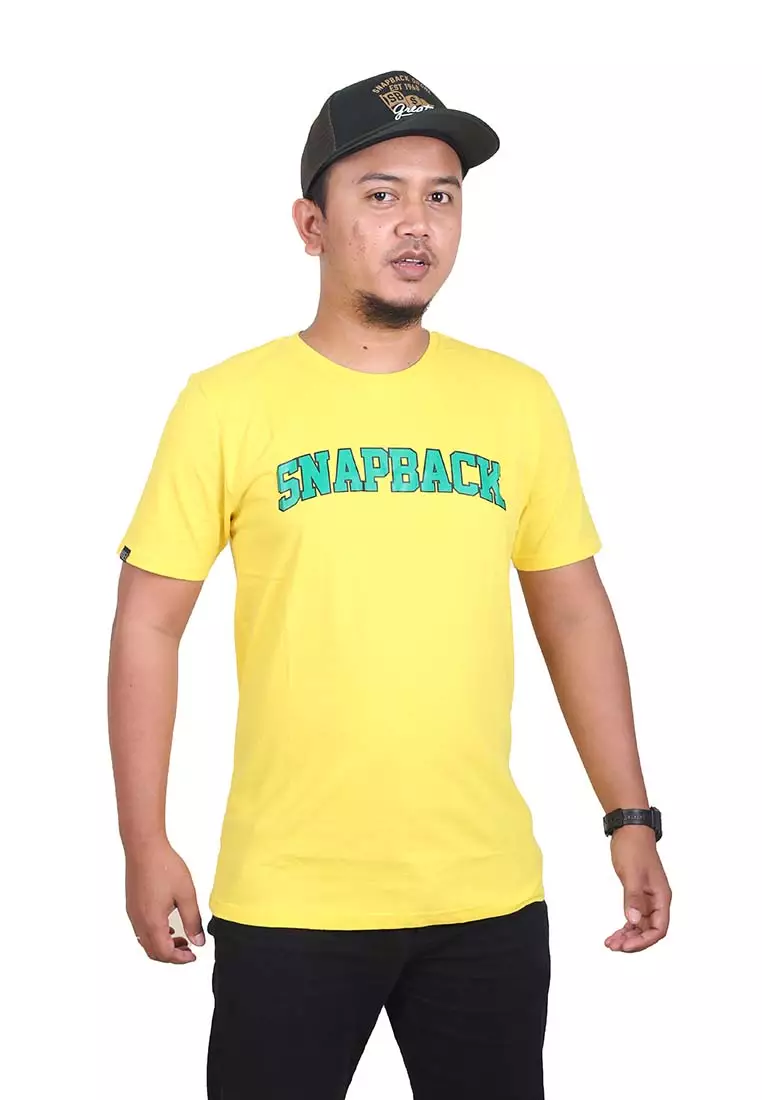 Snapback T-Shirt Kuning Dewasa Logo Snapback Hijau