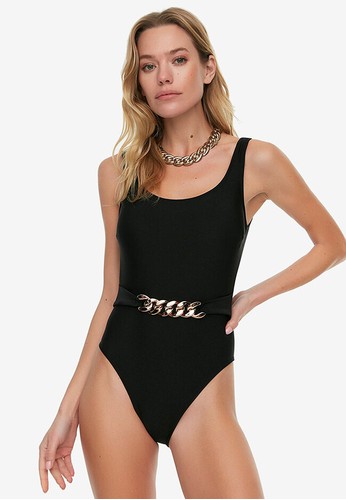 Trendyol black Chain Swimsuit 5829EUS961A061GS_1