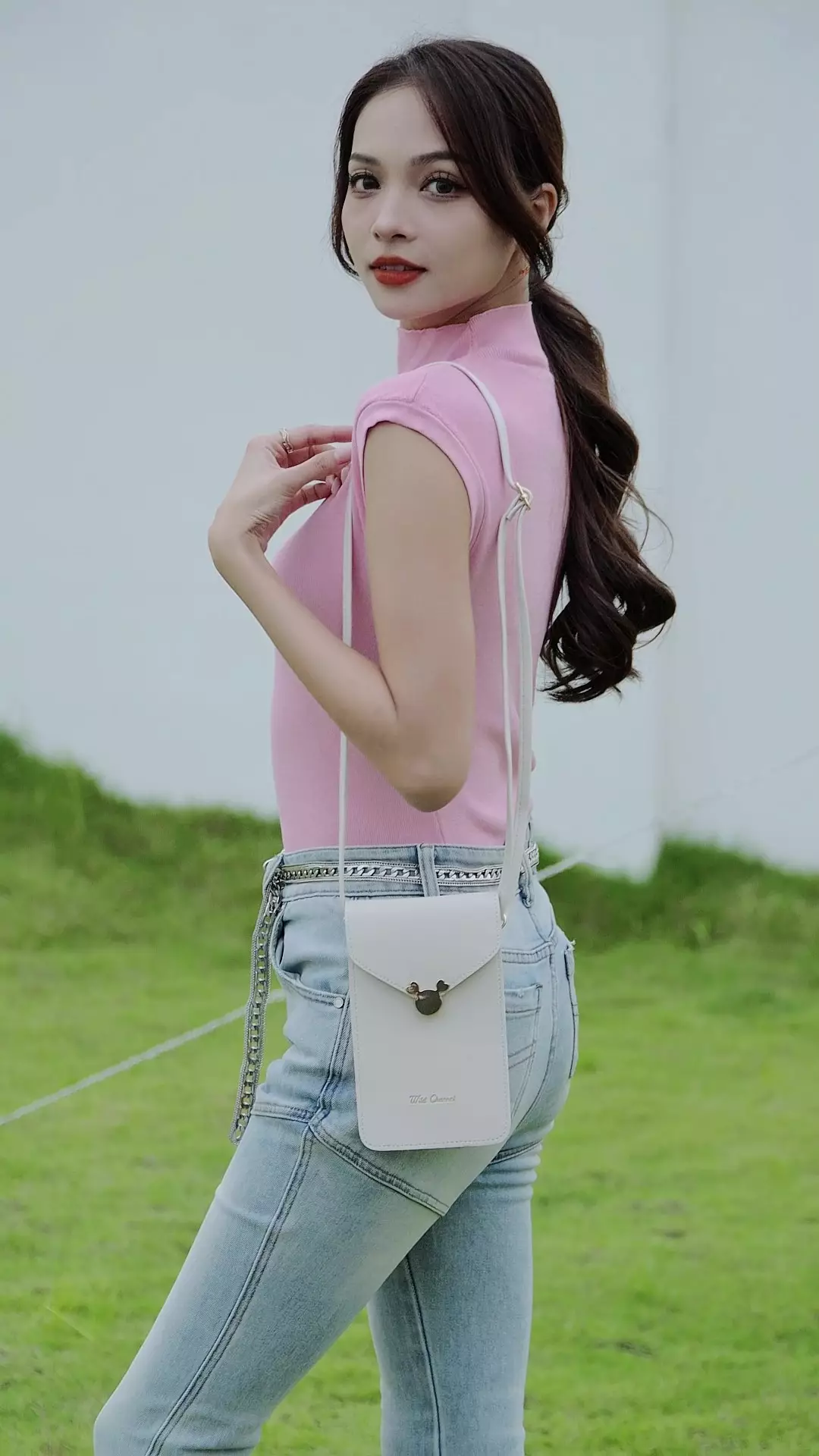 Women's Shoulder Sling Bag / Crossbody Bag - Beige