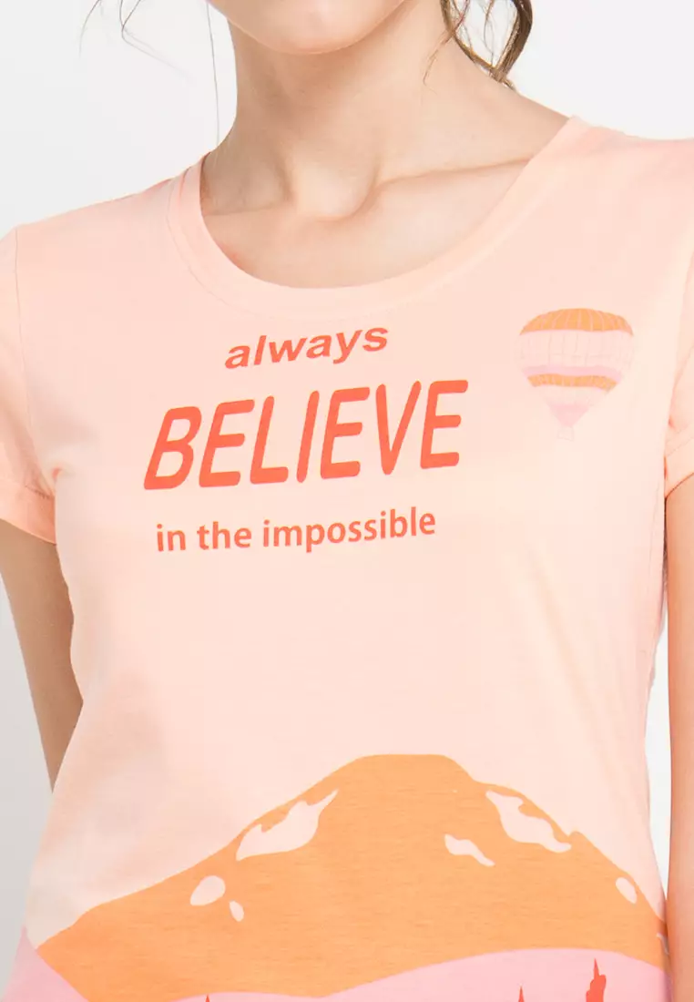 Print Always Belive short sleeve Tshirt