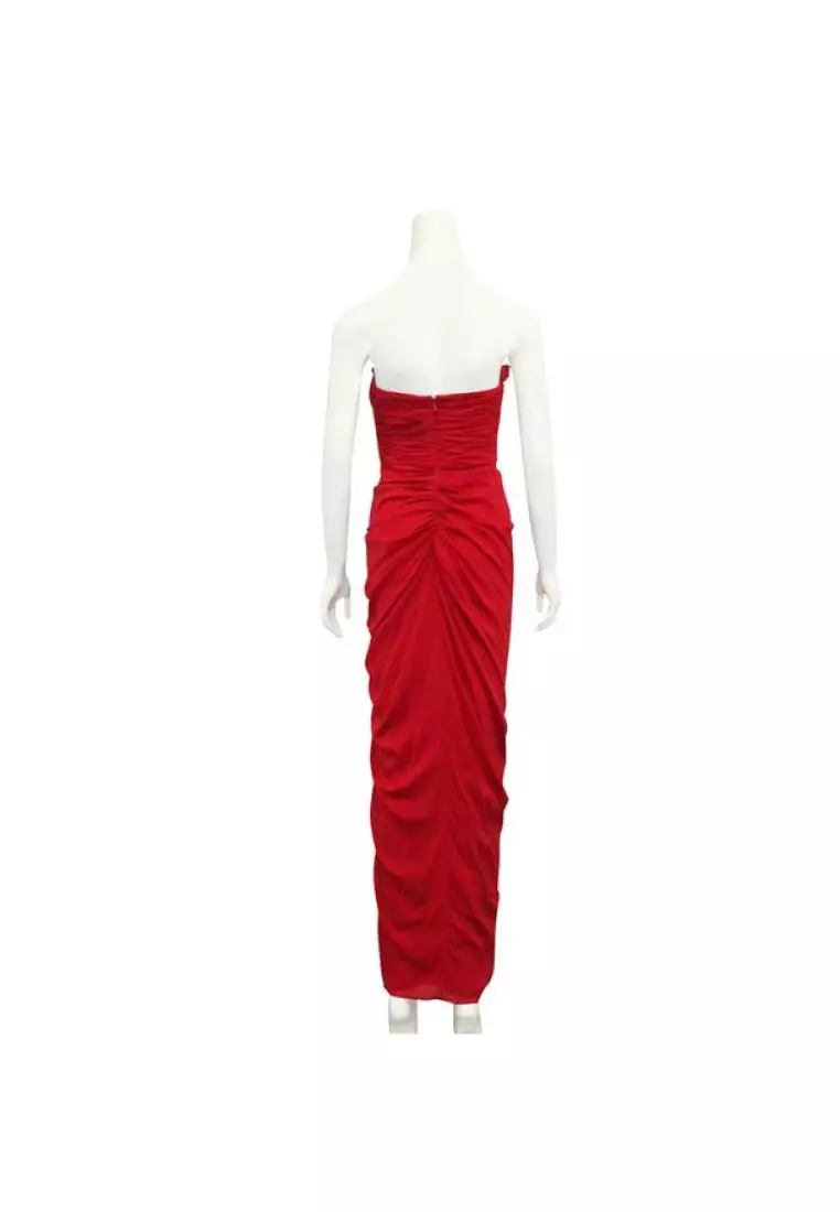Red strapless clearance cocktail dress
