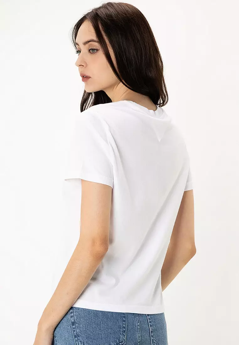 Tommy hilfiger white tees best sale