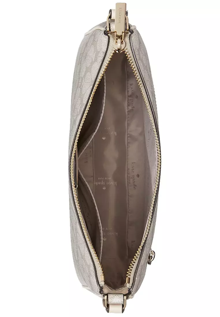 Kate Spade Signature Spade Flower Large Swingpack Crossbody Bag in Dark Beige Multi KG481