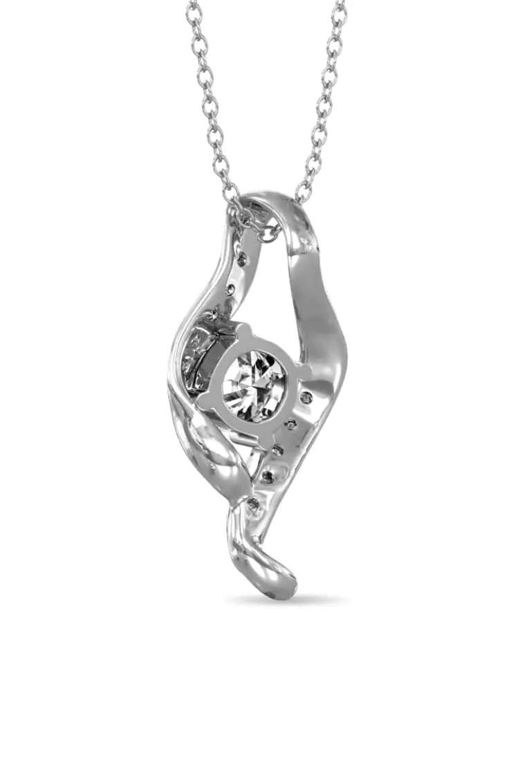 Destiny Pendant White Gold - Kalung Crystal by Her Jewellery