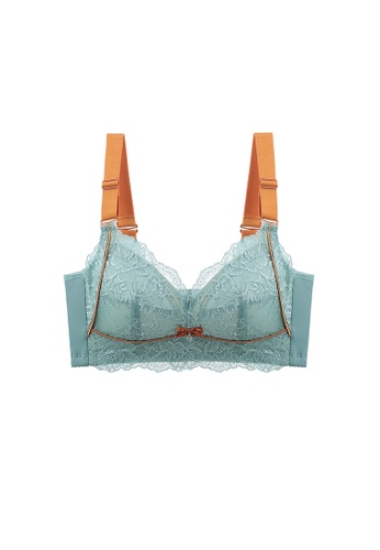 ZITIQUE green Women's Beautiful Push Up Lace Bra - Green 44DA1US4F5B103GS_1