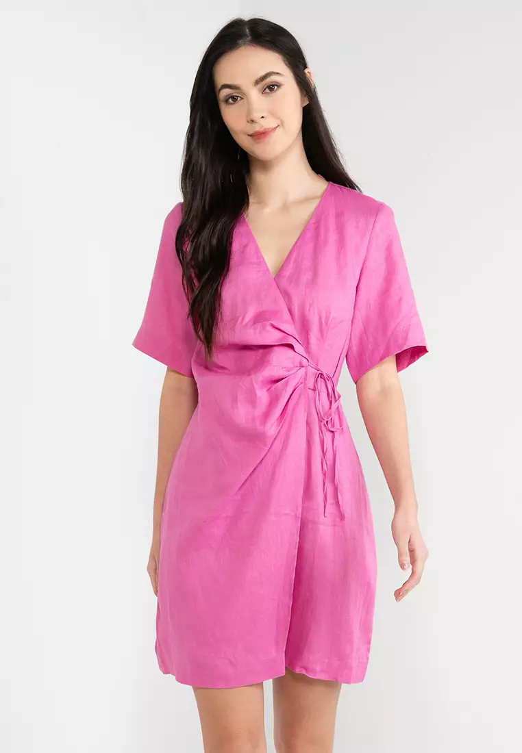 Other stories top pink wrap dress