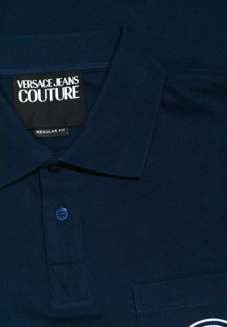 Embroidered V-Emblem Polo Shirt