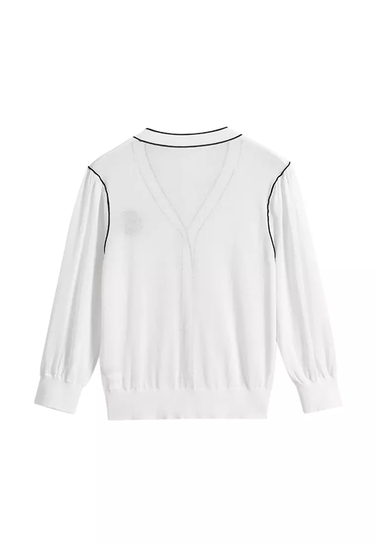 Vintage Knitted Front Button Blouse