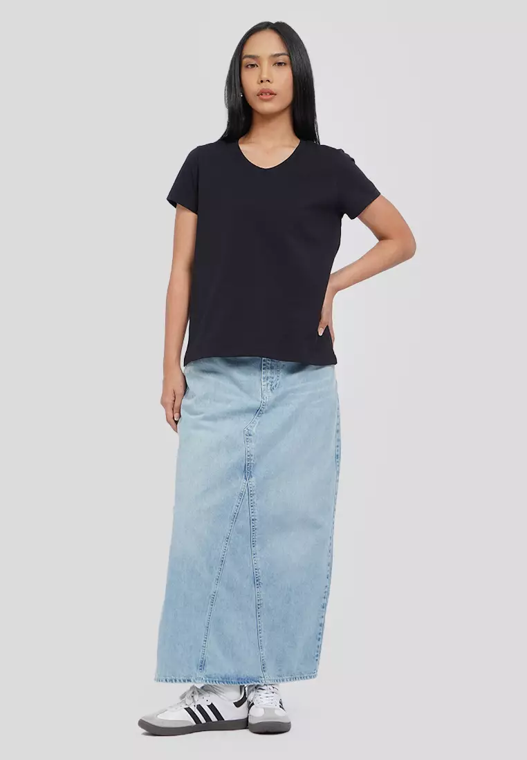 Basic V-Neck Cotton T-Shirt