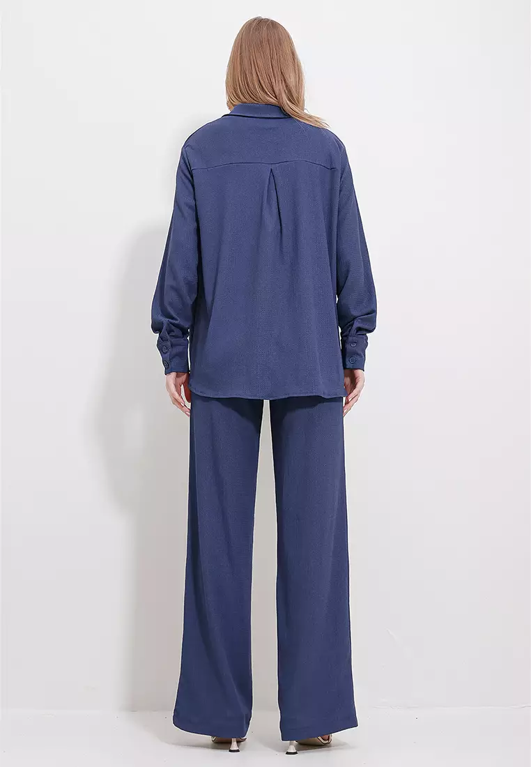 Woven Tank Top, Shirt & Pants Set