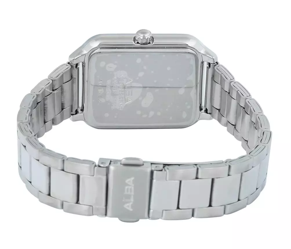 Jam Tangan wanita Alba AH7DW9 AH7DW9X1 Strap Stainless Steel Silver Color Women Blue Dial Watch Original Garansi Resmi