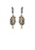 Glamorousky silver 925 Sterling Silver Plated Black Fashion Elegant Leaf Citrine Geometric Earrings 07317ACE359479GS_1